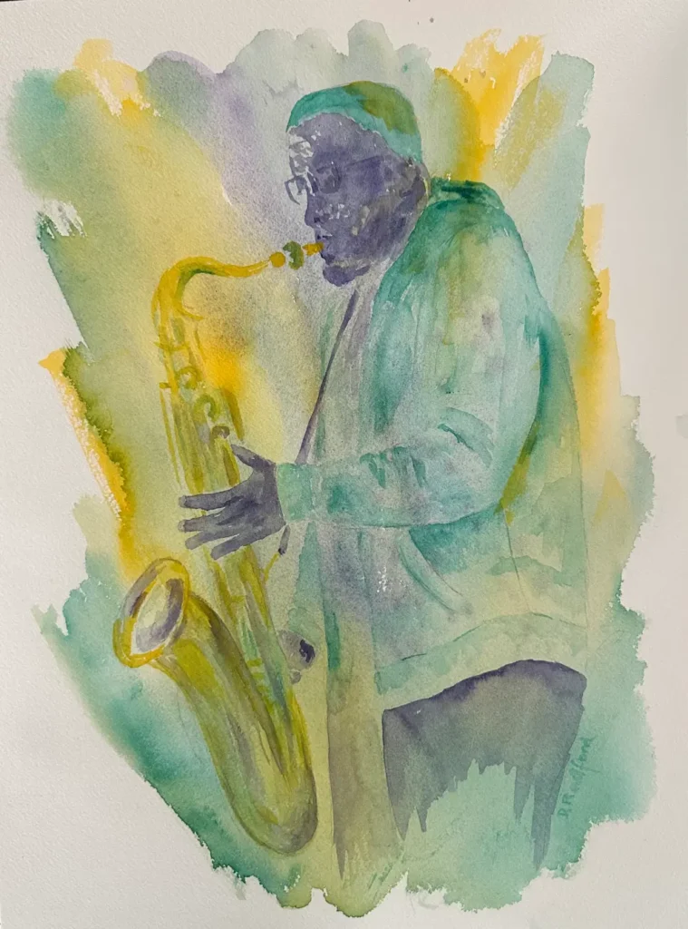Saxophonist Playing Jazz